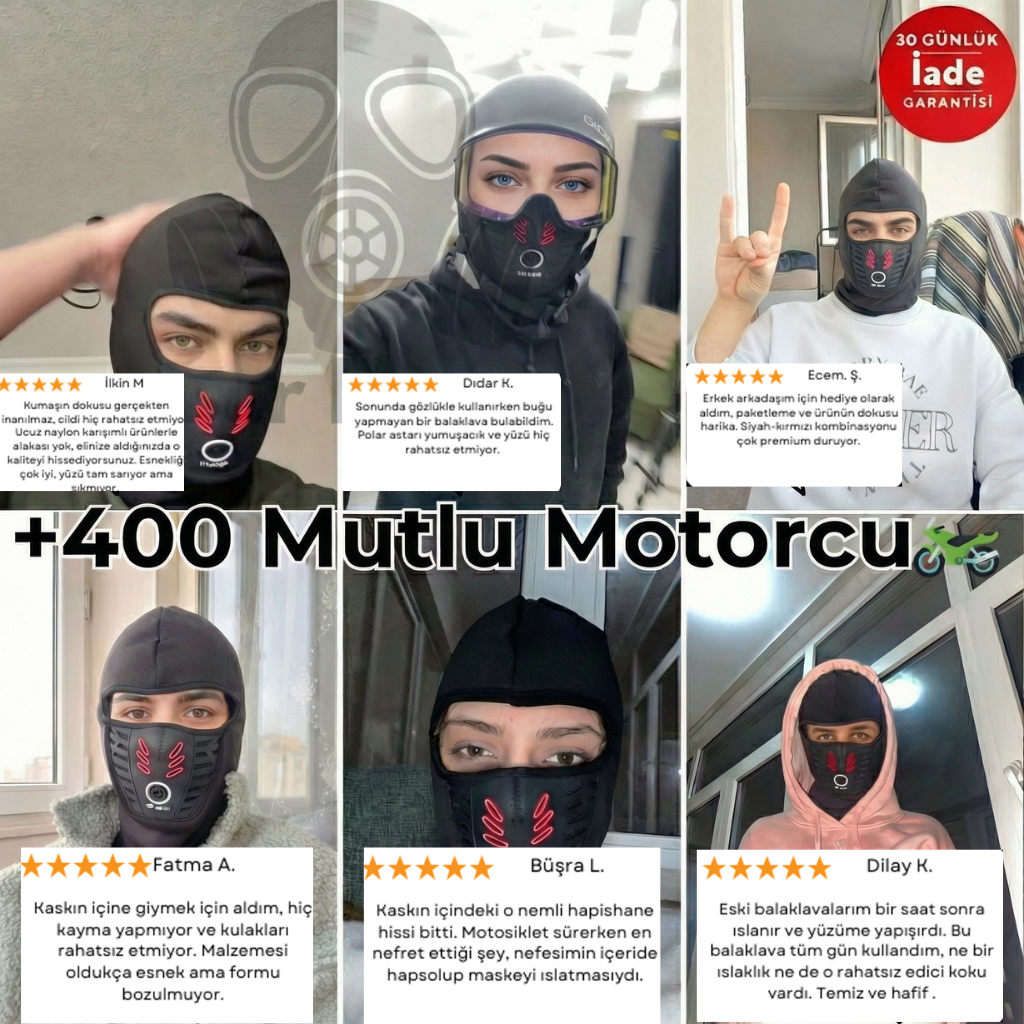 Korvax Gear Nefes Alan Soğuk ve Su Geçirmez Motorcu Balaklava