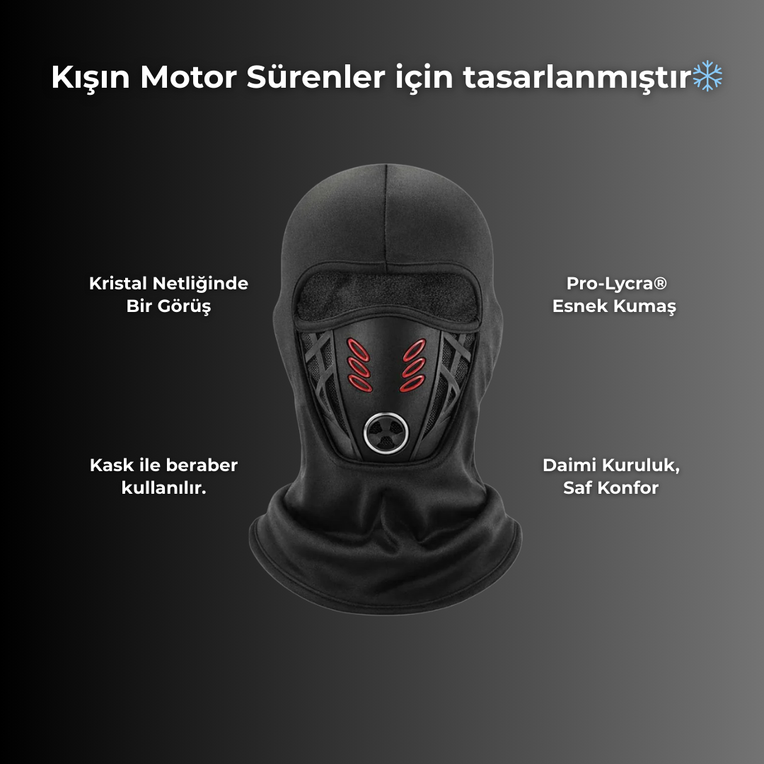 Korvax Gear Nefes Alan Soğuk ve Su Geçirmez Motorcu Balaklava