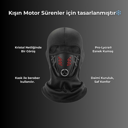 Korvax Gear Nefes Alan Soğuk ve Su Geçirmez Motorcu Balaklava